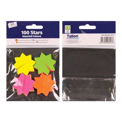 100 Fluorescent Stars 42 mm x 42mm