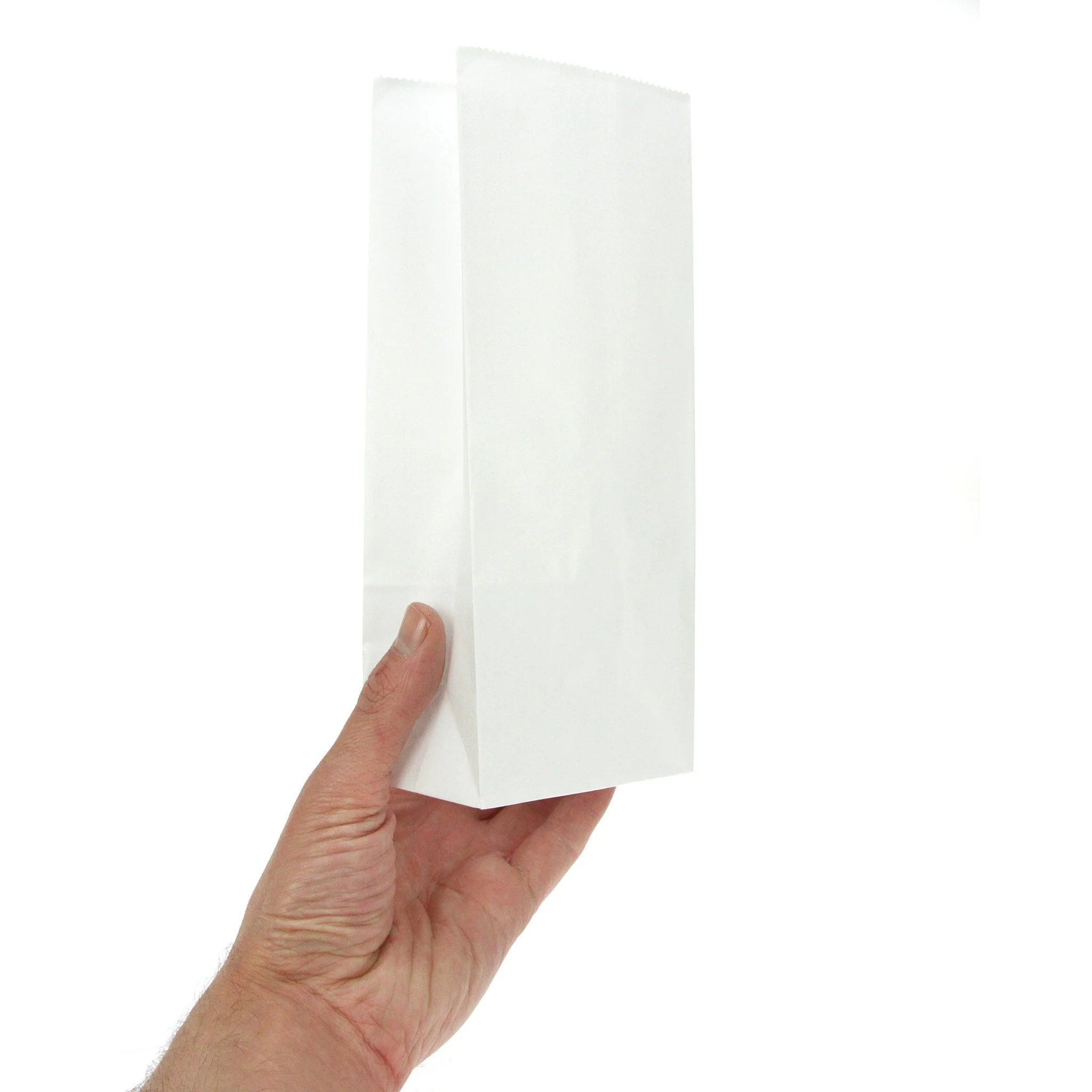 100 White Paper Bags - Image 4