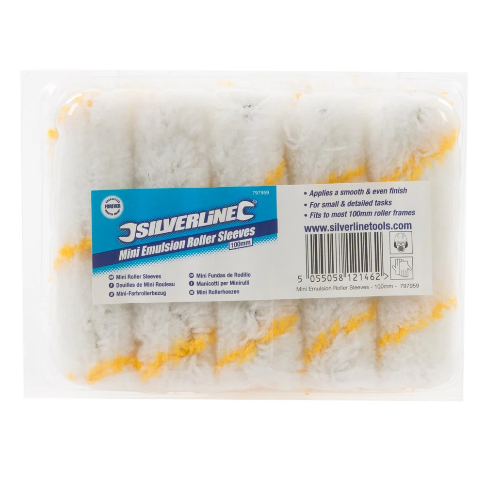 100mm Mini Roller Sleeves 10pk Emulsion - Image 2