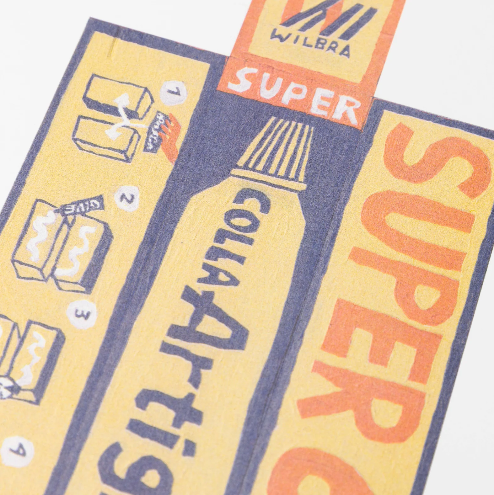 30x40 cm Risograph Print of A Painted Package Super Glue - Image 2