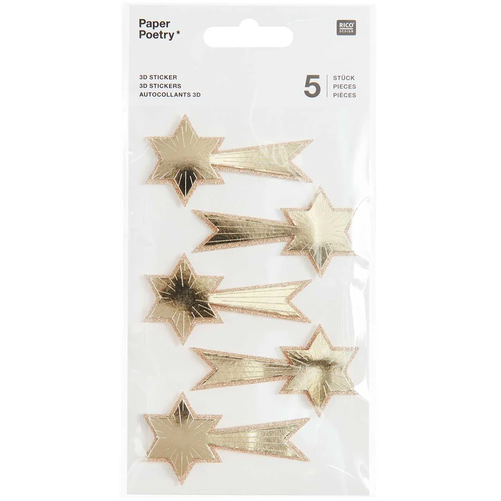 Paper Poetry 3D Shooting Stars Stickers