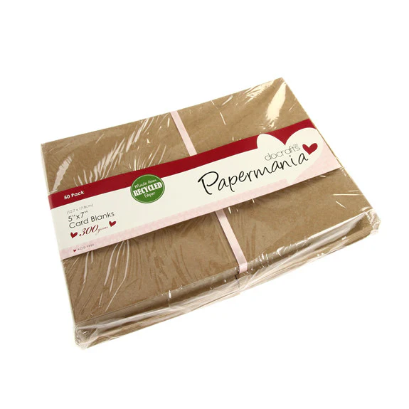 5x7 Card Blanks 50Pk - Recycled Kraft - Image 3