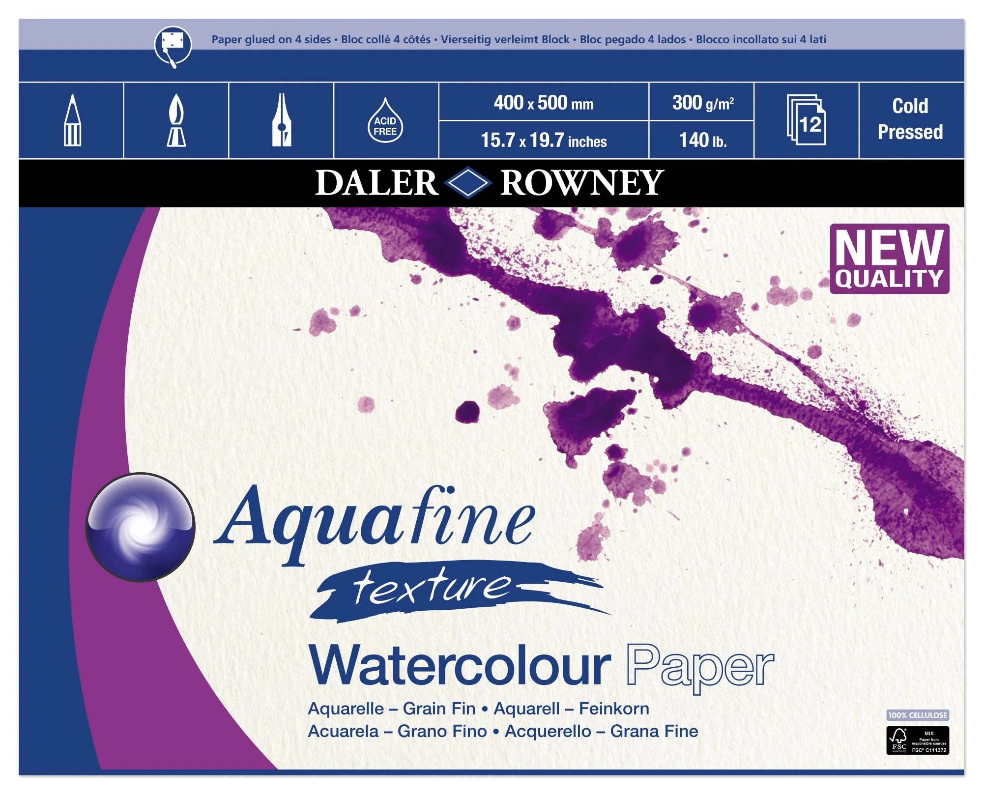 Daler Rowney Aquafine Watercolour Block - Image 3