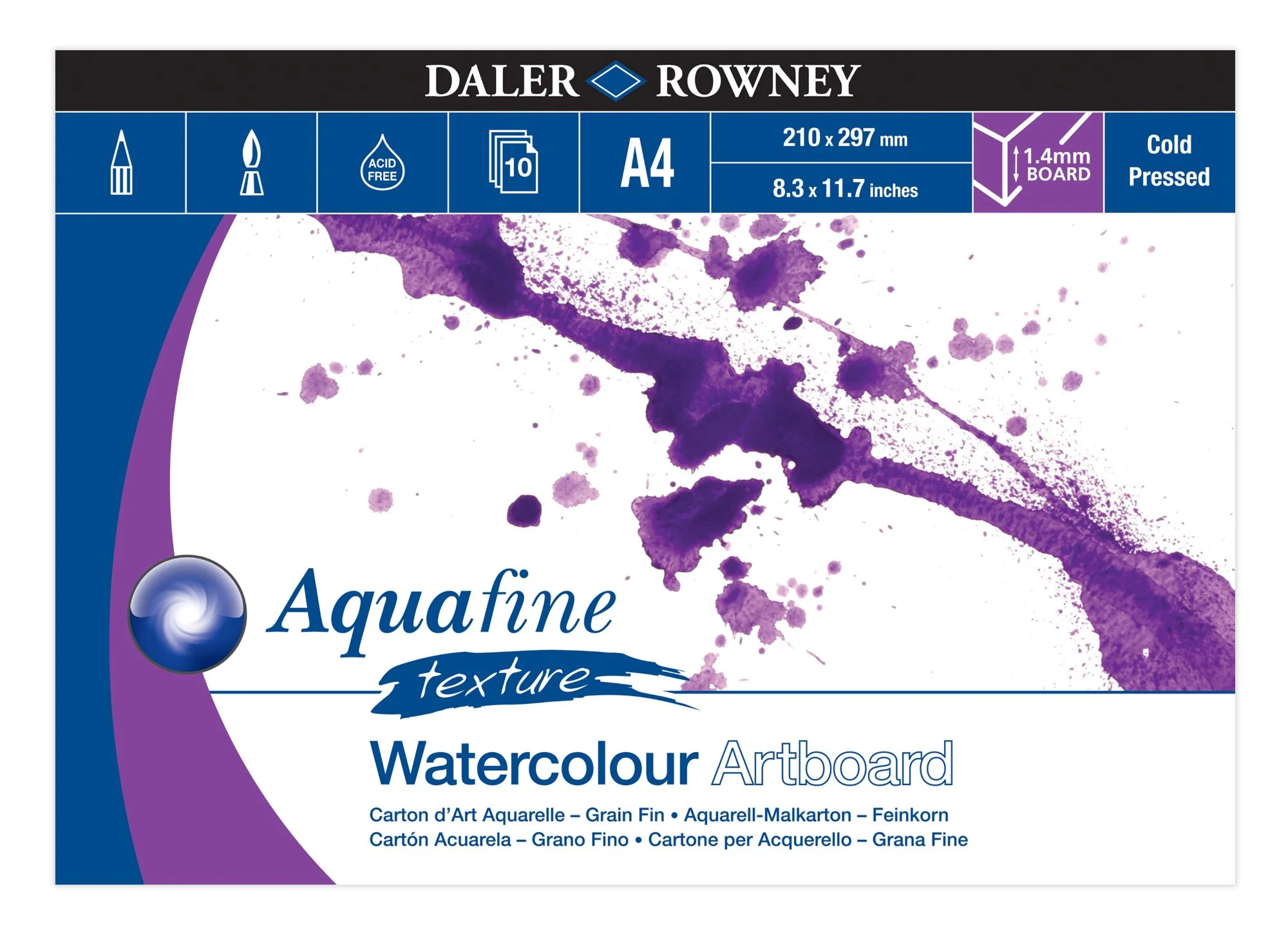Daler Rowney Aquafine Watercolour Artboard Pad - Image 2
