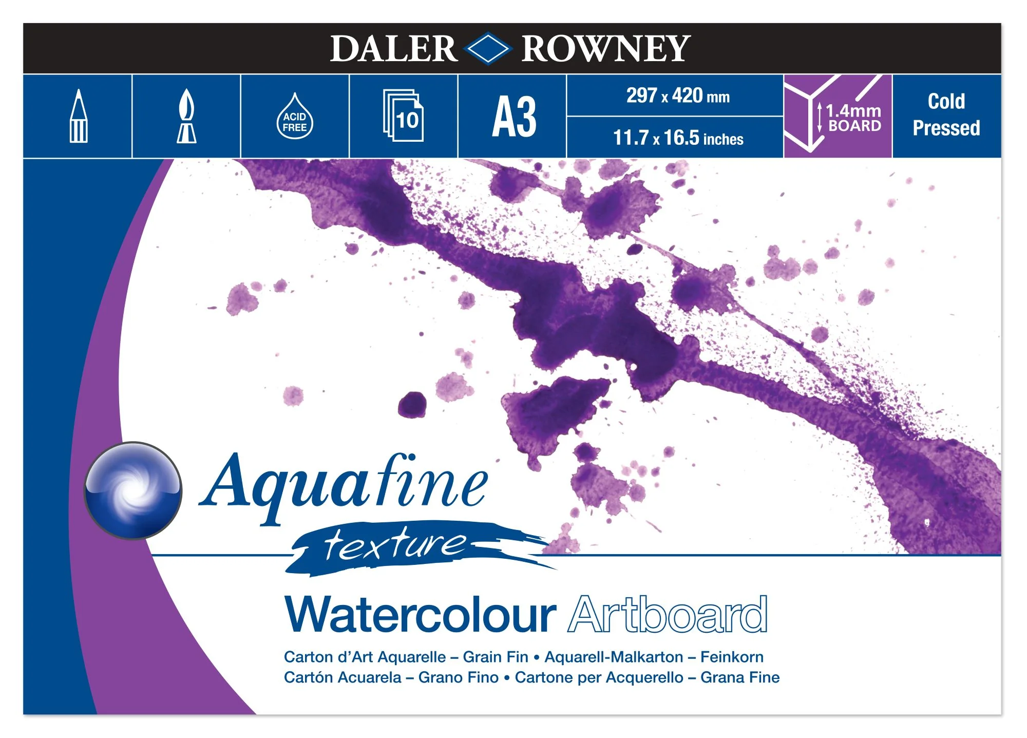 Daler Rowney Aquafine Watercolour Artboard Pad - Image 3