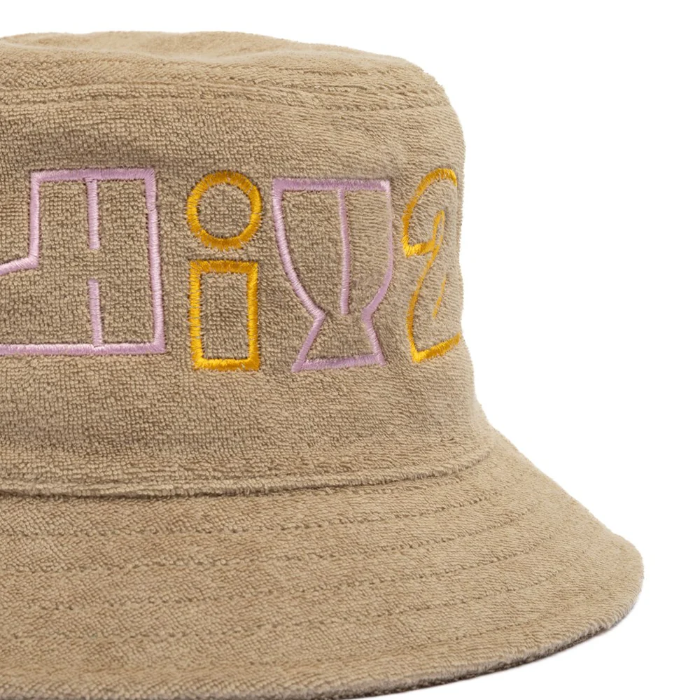 AW Terry Bucket Hat – Beige - Image 3