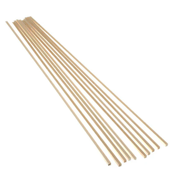 Balsawood 4.8 x 4.8 x 450 mm Bulk Pack 10
