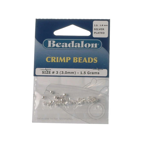 Beadalon: Crimp Bead 3.0mm 1.5g Silver Plate