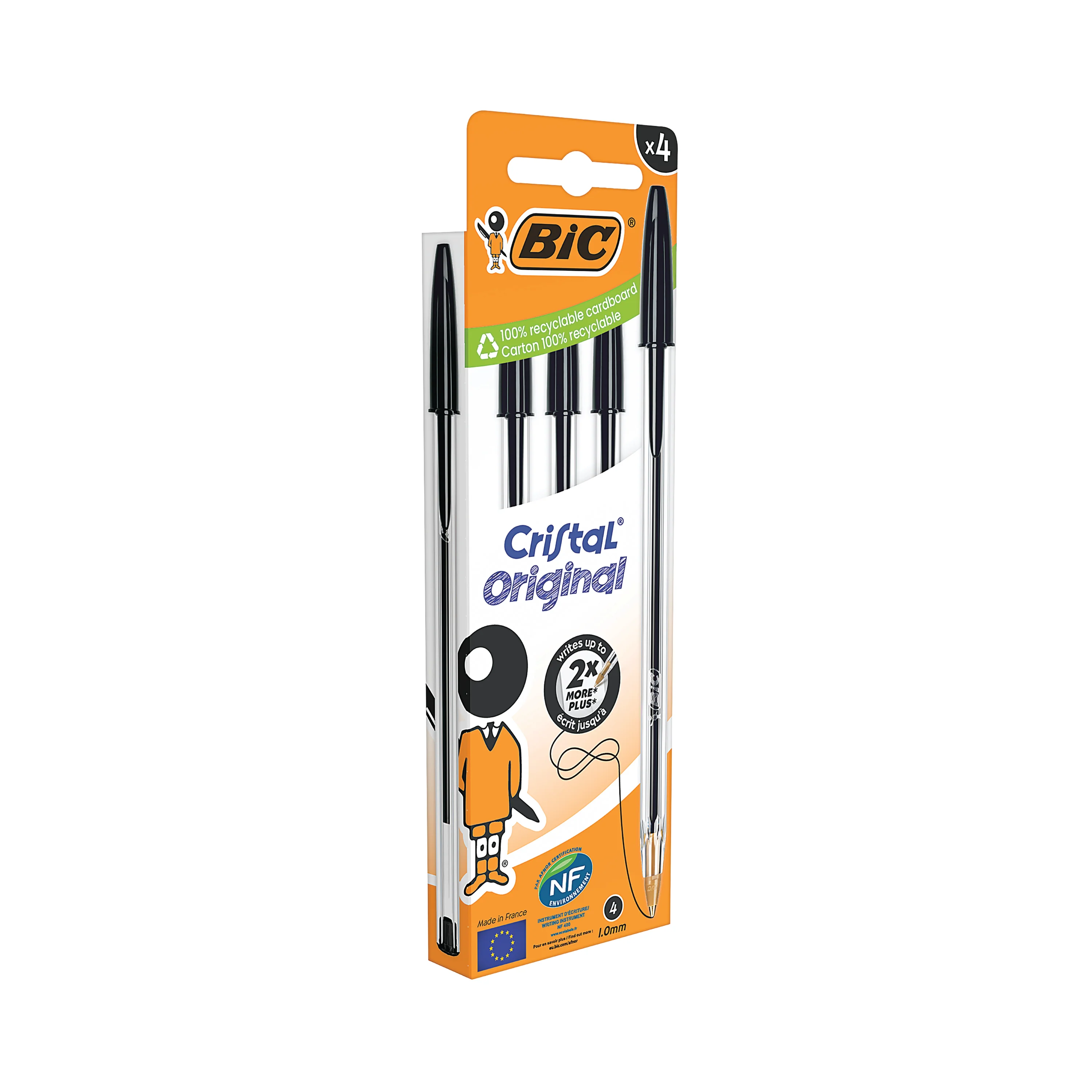 BIC Cristal Ball Point Pen 4 Pack - Image 2