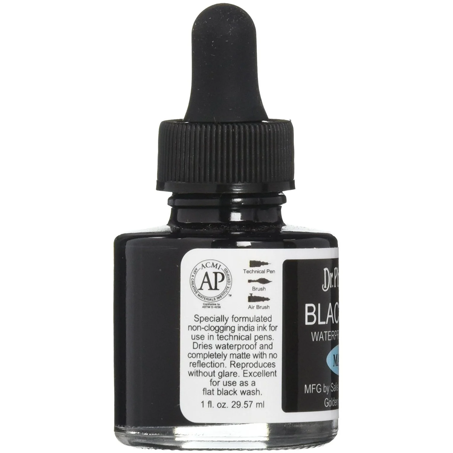 Black Star Waterproof India Ink 1 oz - Image 2