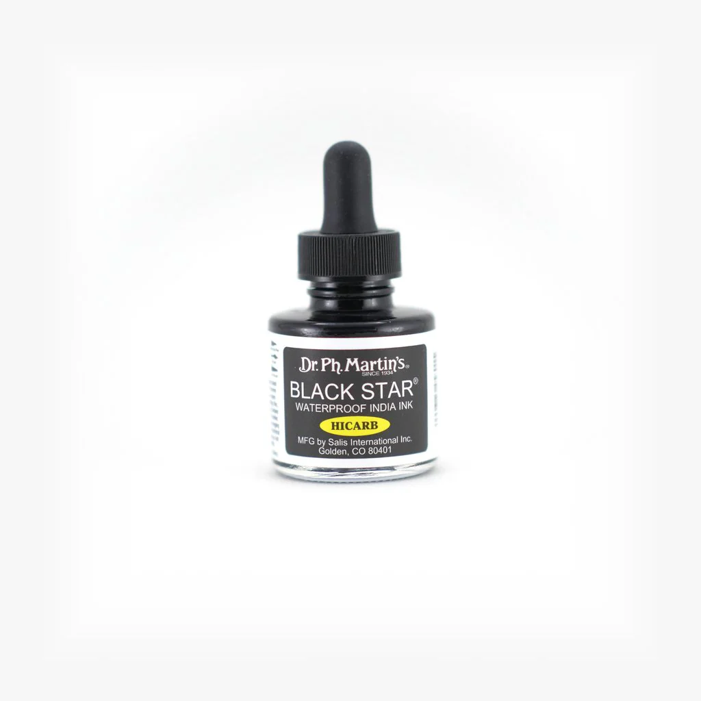 Black Star Waterproof India Ink 1 oz - Image 3