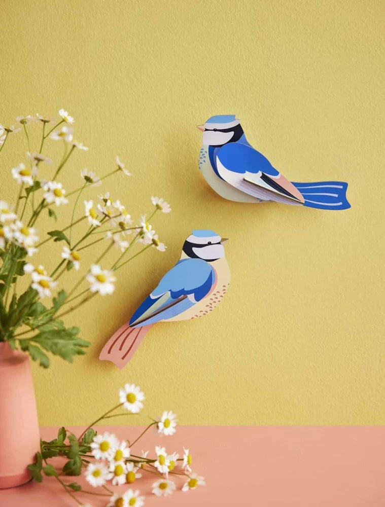Studio Roof: Wall Art Blue Tits - Image 2