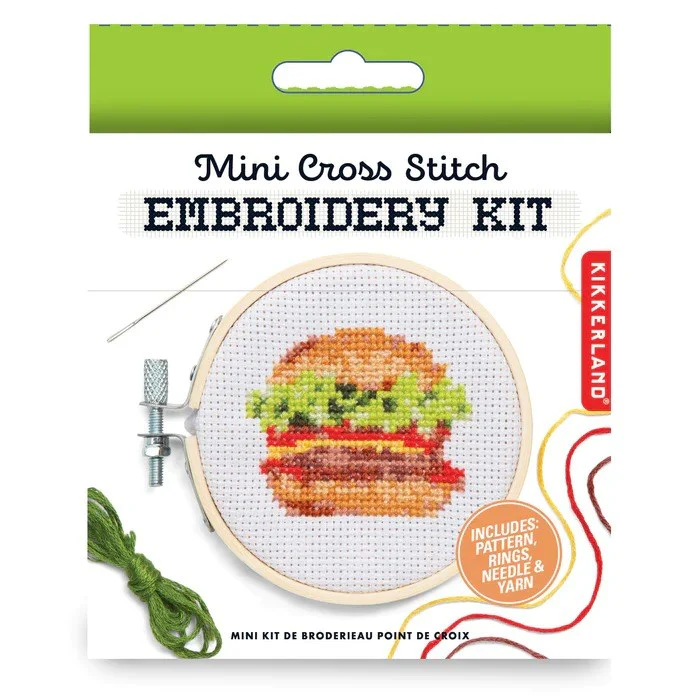 Burger Mini Cross Embroidery Kit