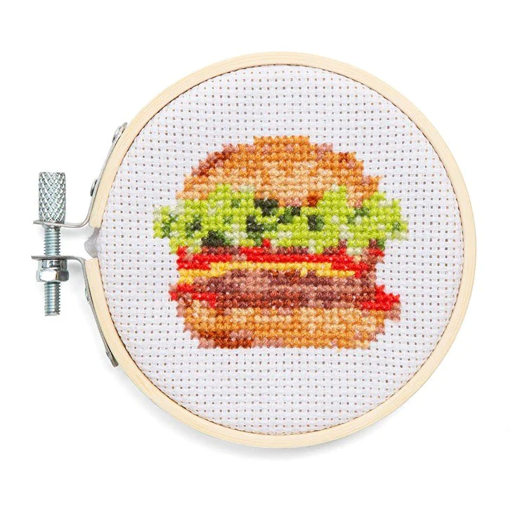 Burger Mini Cross Embroidery Kit - Image 2