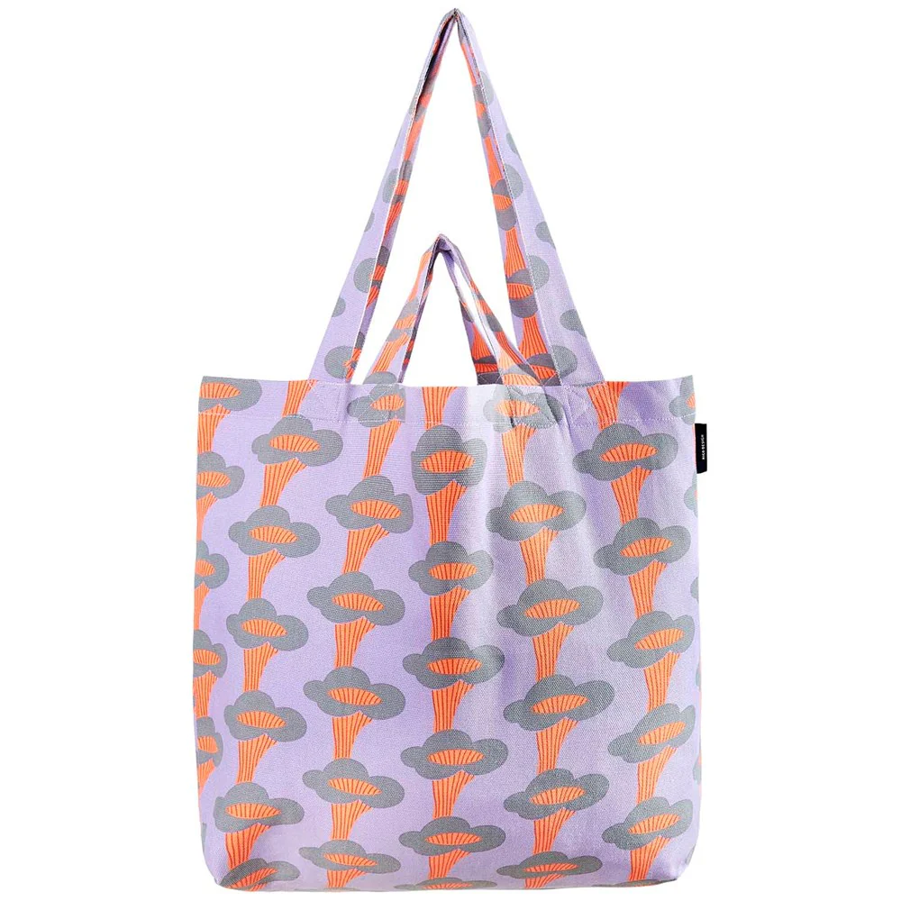Rico Canvas Tote Bag Chanterelles Lilac