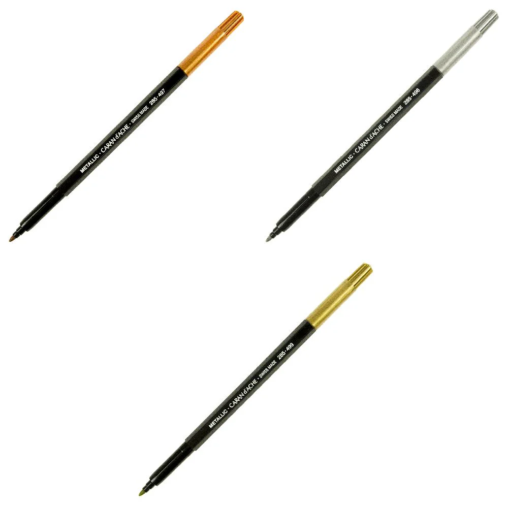 Caran D'ache Metalic Fibre Tipped Pen