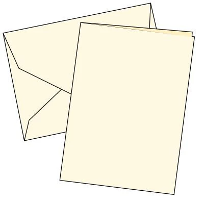 Cards Single Fold A5 Cream 100 Pk