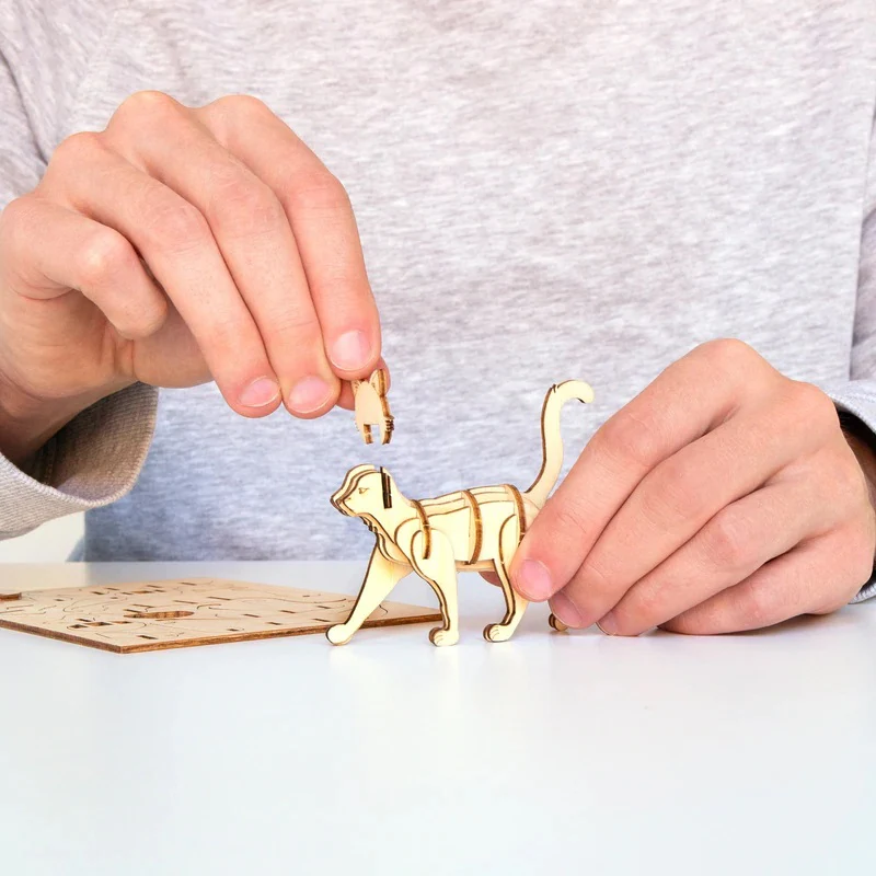 Cat 3D Wooden Puzzle - Image 3