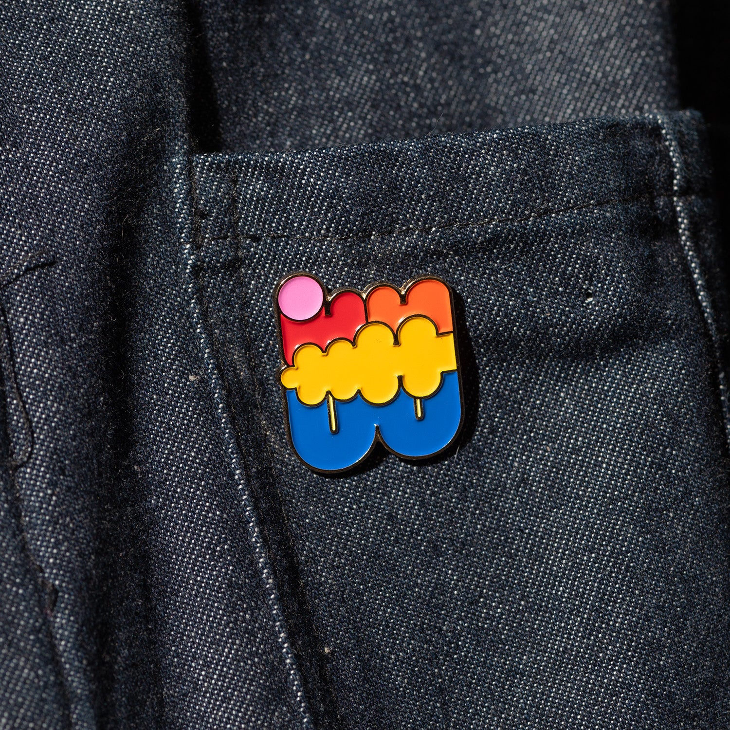 CB Pin Badge - Blue and Yellow - Image 2