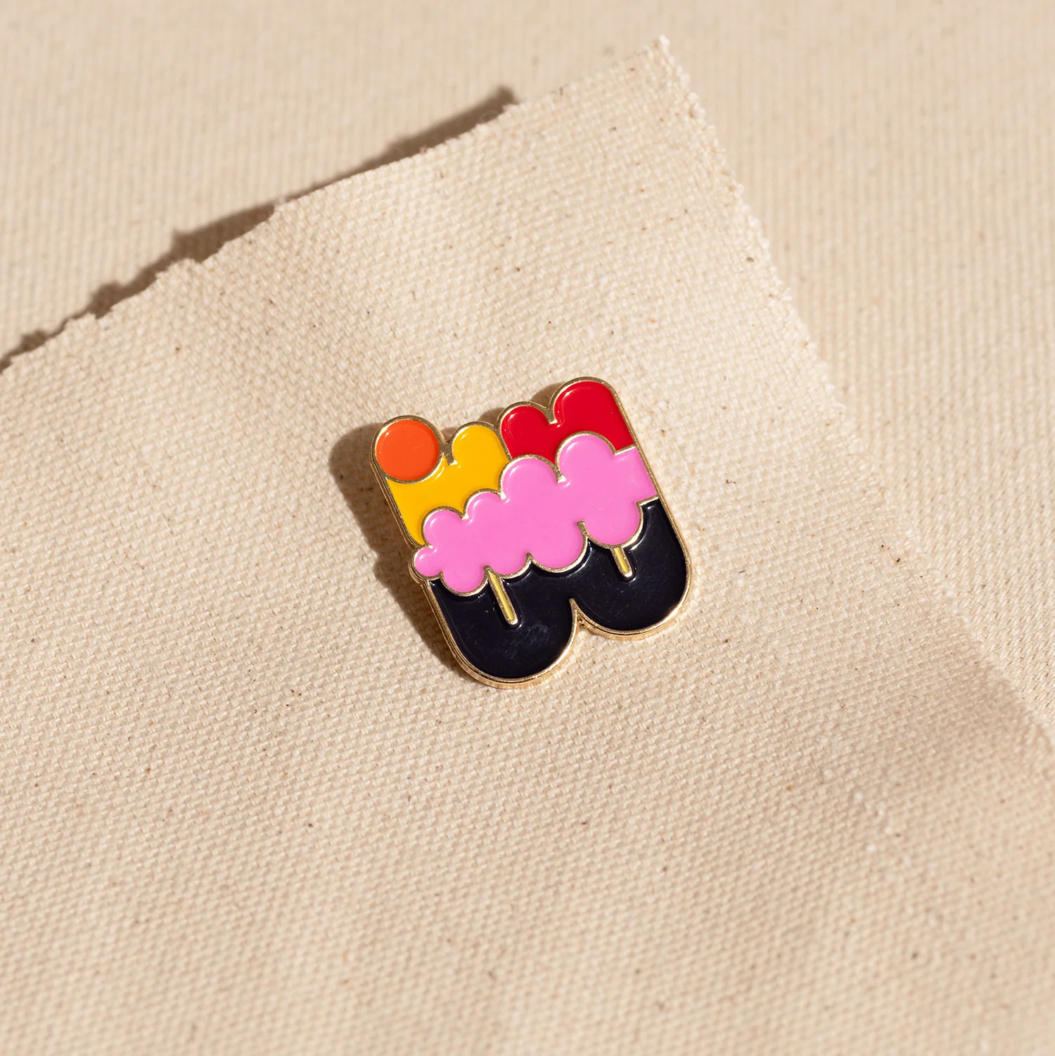 CB Pin Badge - Navy and Pink - Image 2