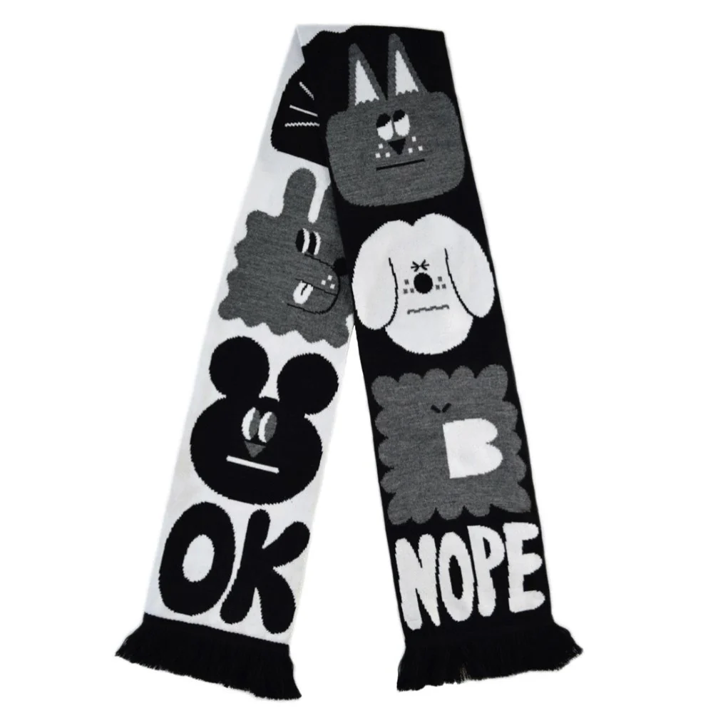Chit Chat Scarf - Black & White - Image 2