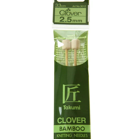 Clover Takumi Bamboo Knitting Needles - 2.5mm - 2pk - Image 2