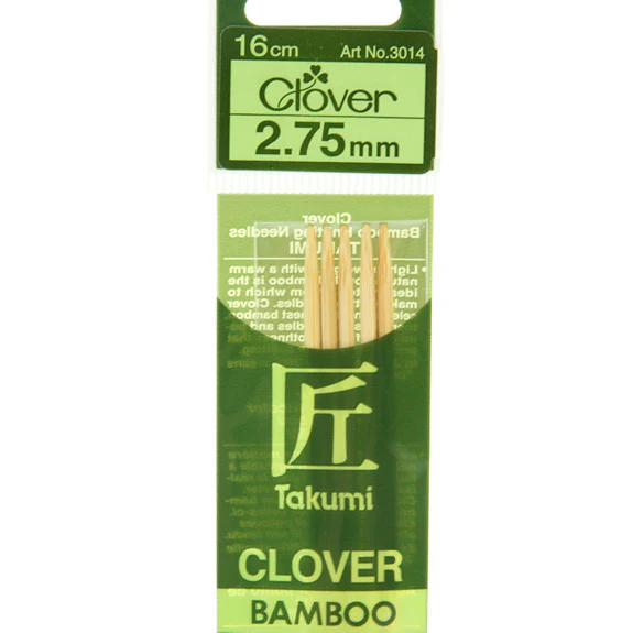 Clover Takumi Bamboo Knitting Needles - 2.75mm - 5pk - Image 2