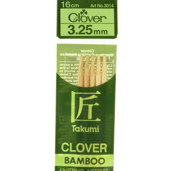 Clover Takumi Bamboo Knitting Needles - 3.25mm - 5pk - Image 2