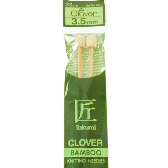 Clover Takumi Bamboo Knitting Needles - 3.5mm - 2pk - Image 2