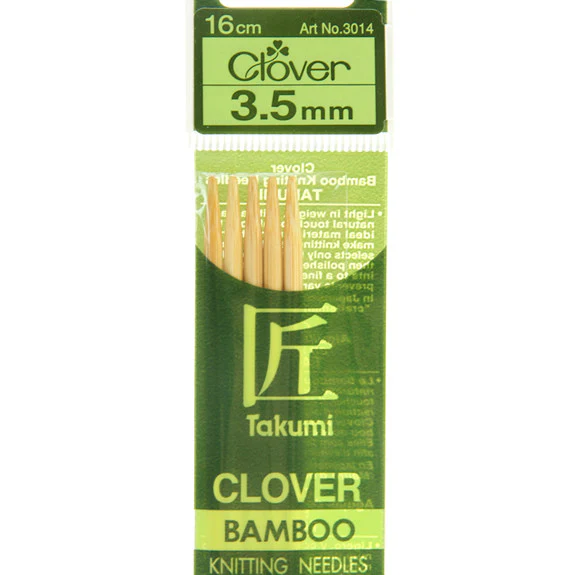 Clover Takumi Bamboo Knitting Needles - 3.5mm - 5pk - Image 2