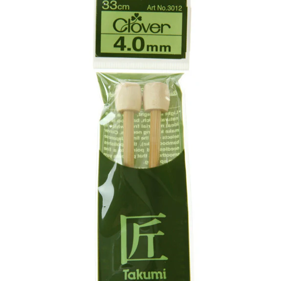 Clover Takumi Bamboo Knitting Needles - 4.0mm - 2pk - Image 2
