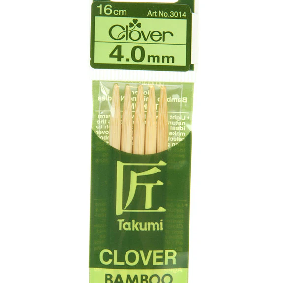 Clover Takumi Bamboo Knitting Needles - 4.0mm - 5pk - Image 2