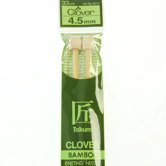 Clover Takumi Bamboo Knitting Needles - 4.5mm - 2pk - Image 2