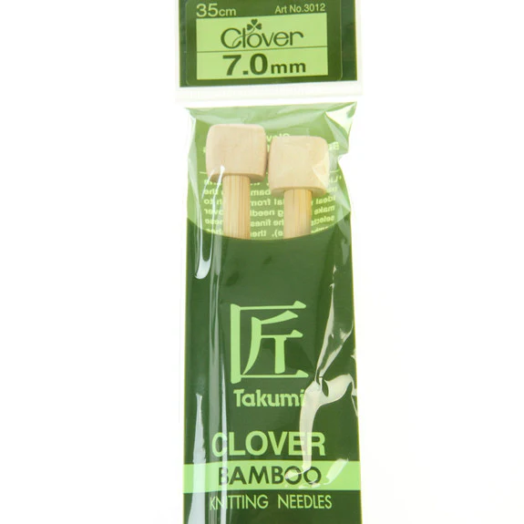 Clover Takumi Bamboo Knitting Needles - 7.0mm - 2pk - Image 2