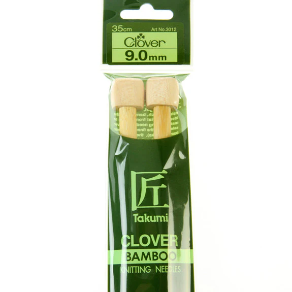 Clover Takumi Bamboo Knitting Needles - 9.0mm - 2pk - Image 2