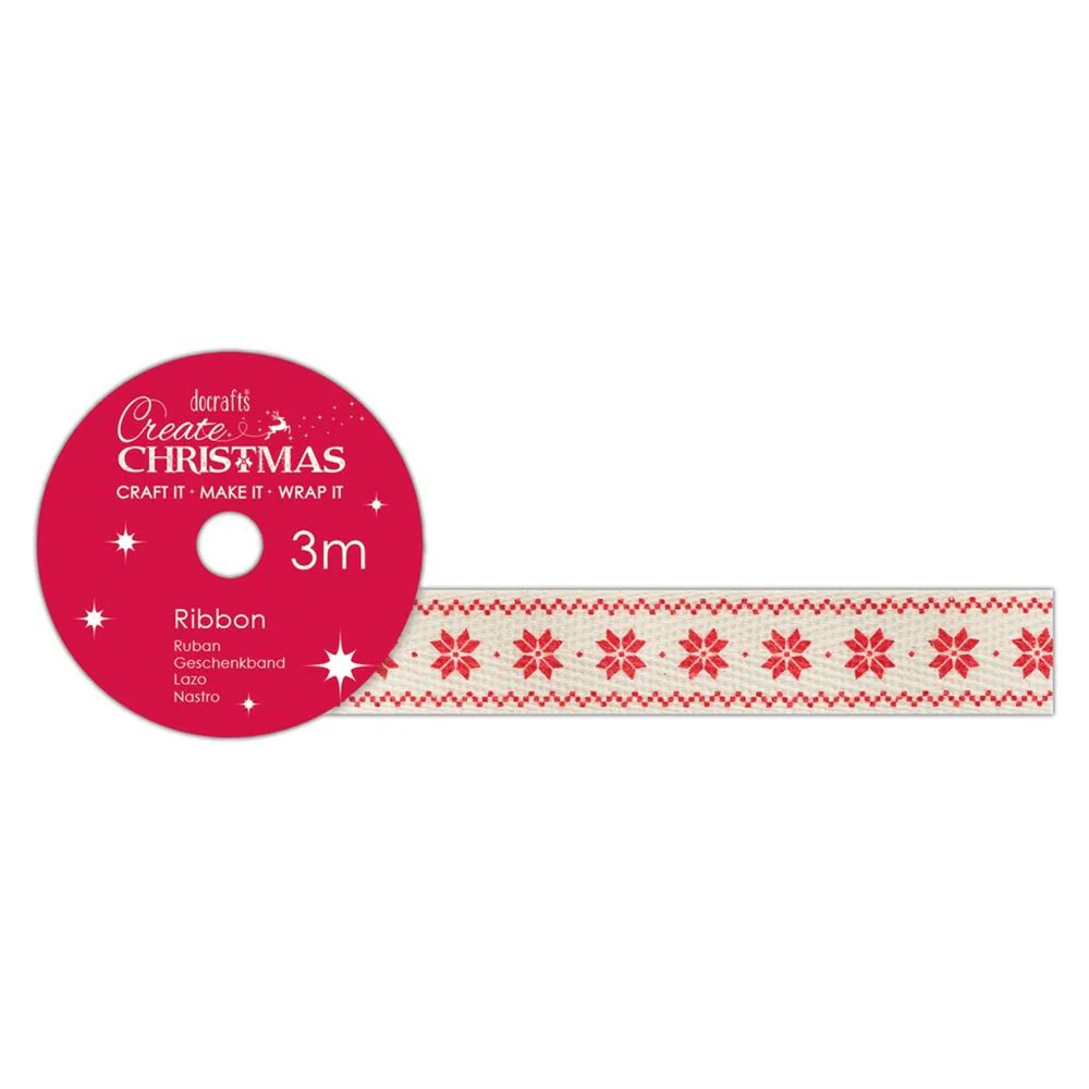 Cotton Ribbon Snowflake 3m