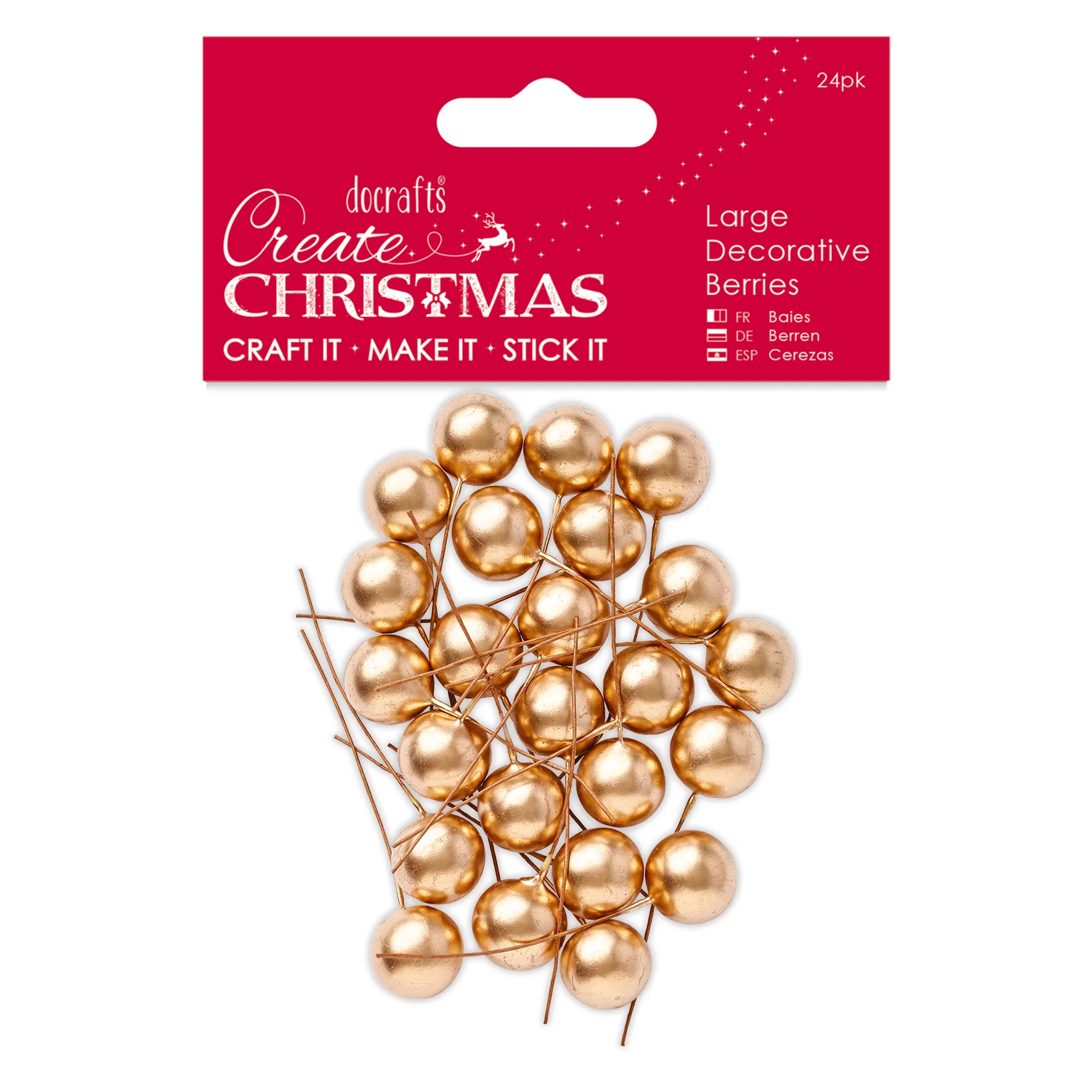 Create Christmas - Large Decorative Berries 24pk - Image 2