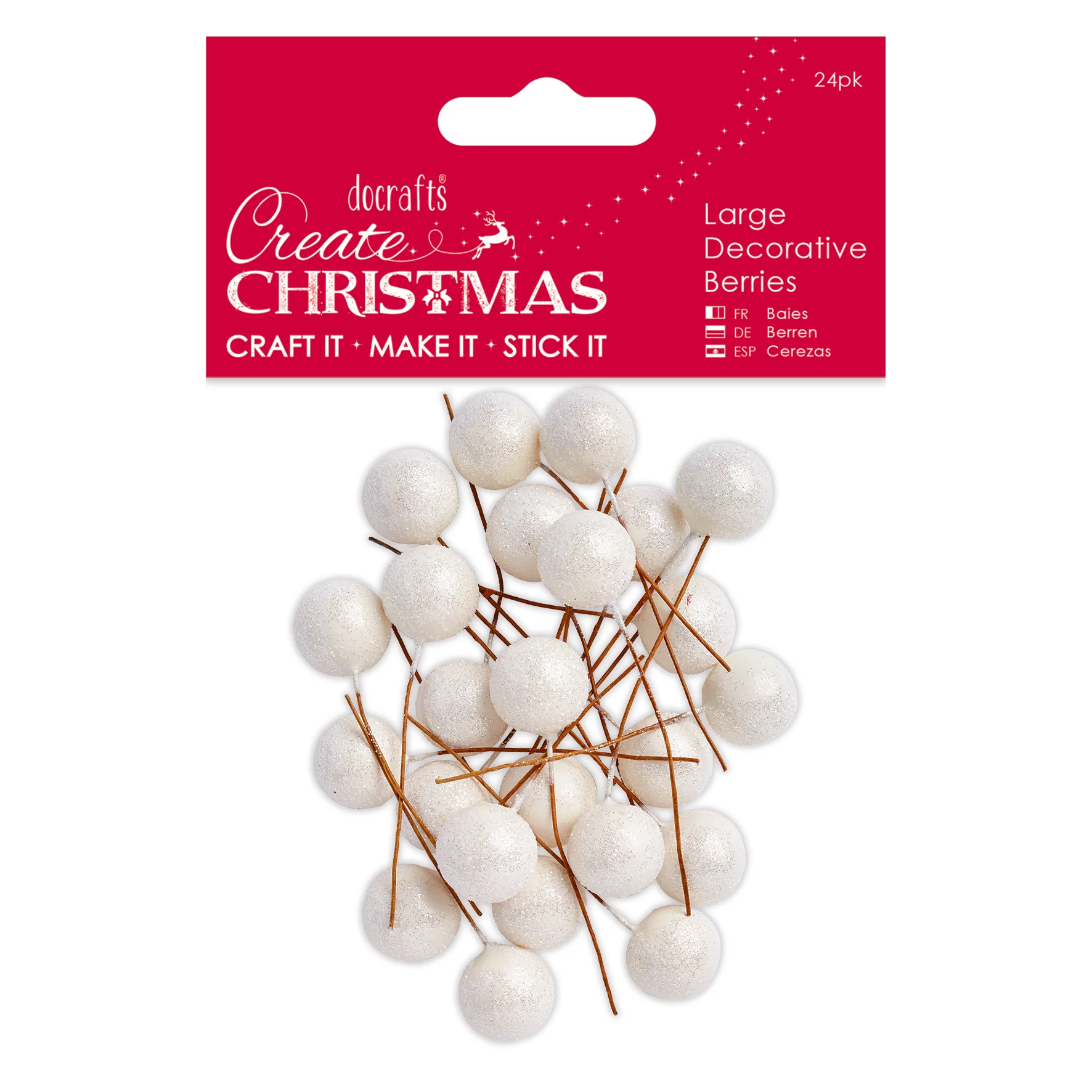 Create Christmas - Large Decorative Berries 24pk - Image 3