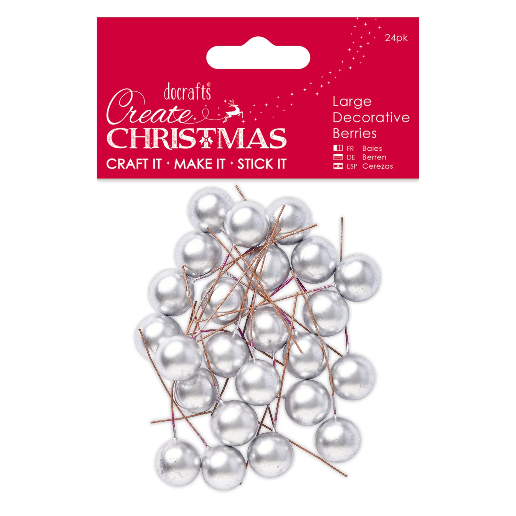 Create Christmas - Large Decorative Berries 24pk - Image 4