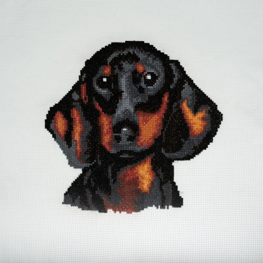 Cross Stitch Kit Large - Dachshund - Image 2