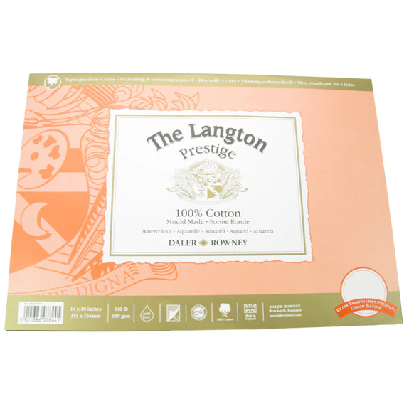 Langton Prestige Watercolour Pad Hot Pressed Block - Image 2