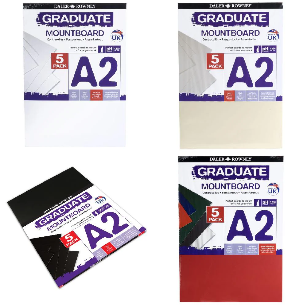 Daler Rowney A2 Graduate Mountboard 5 Pack