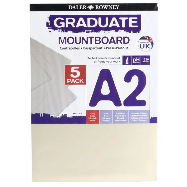 Daler Rowney A2 Graduate Mountboard 5 Pack - Image 2