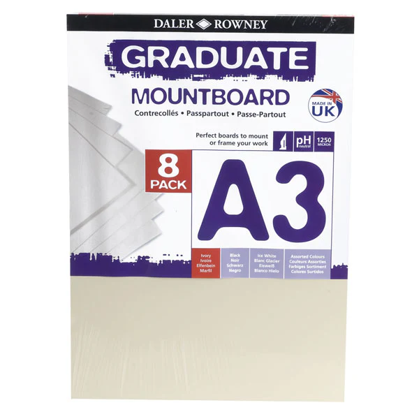 Daler Rowney A3 Graduate Mountboard 8 Pack - Image 2
