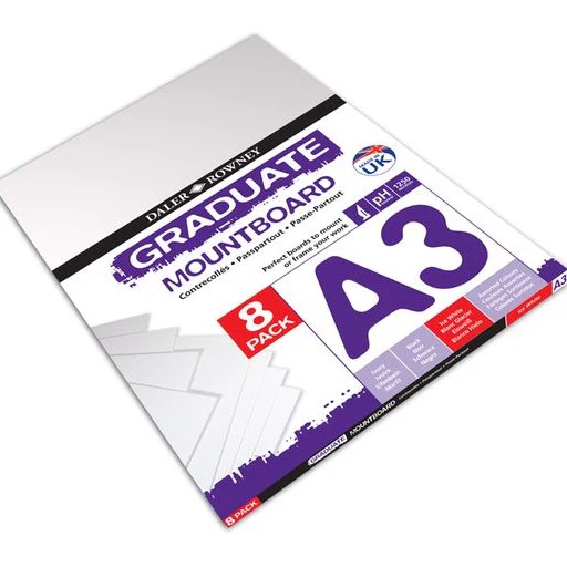 Daler Rowney A3 Graduate Mountboard 8 Pack - Image 4