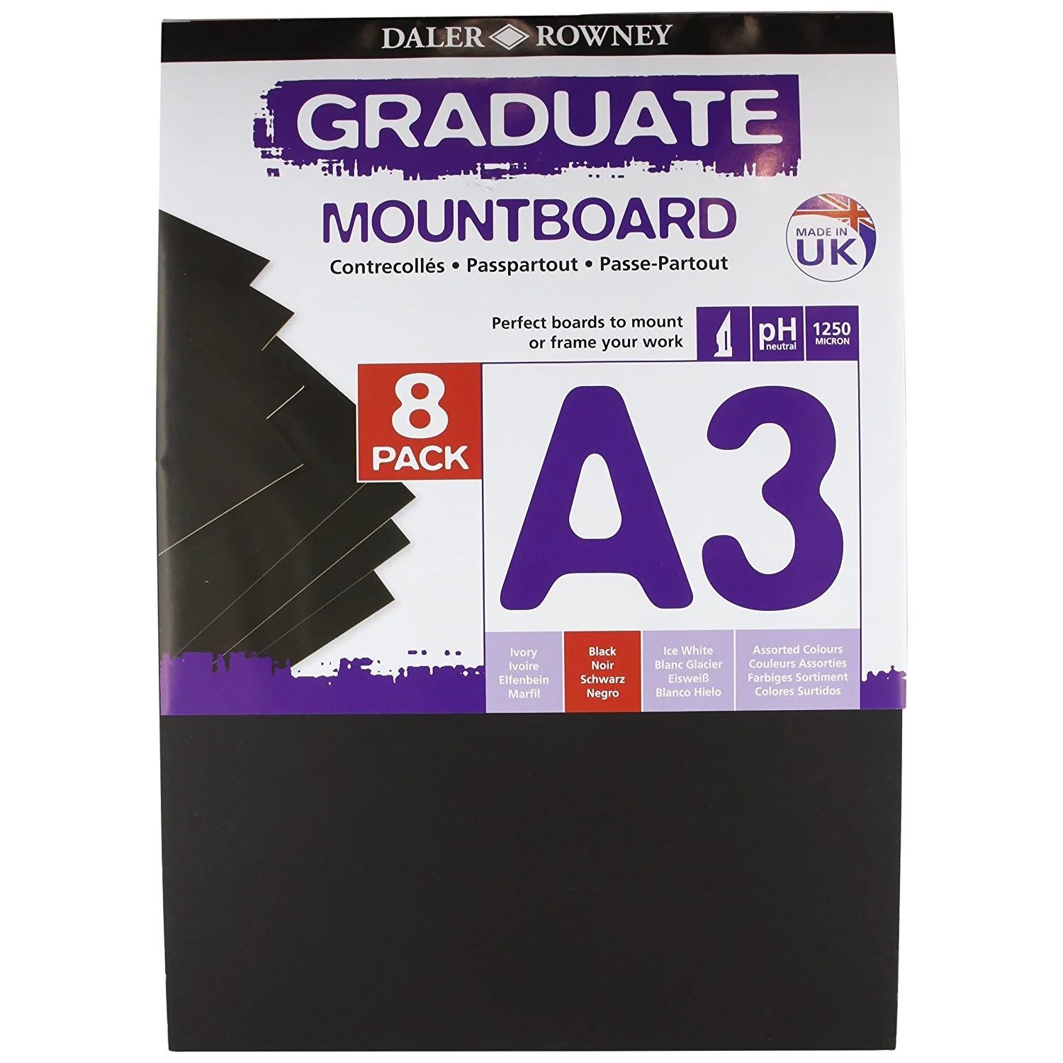 Daler Rowney A3 Graduate Mountboard 8 Pack - Image 5