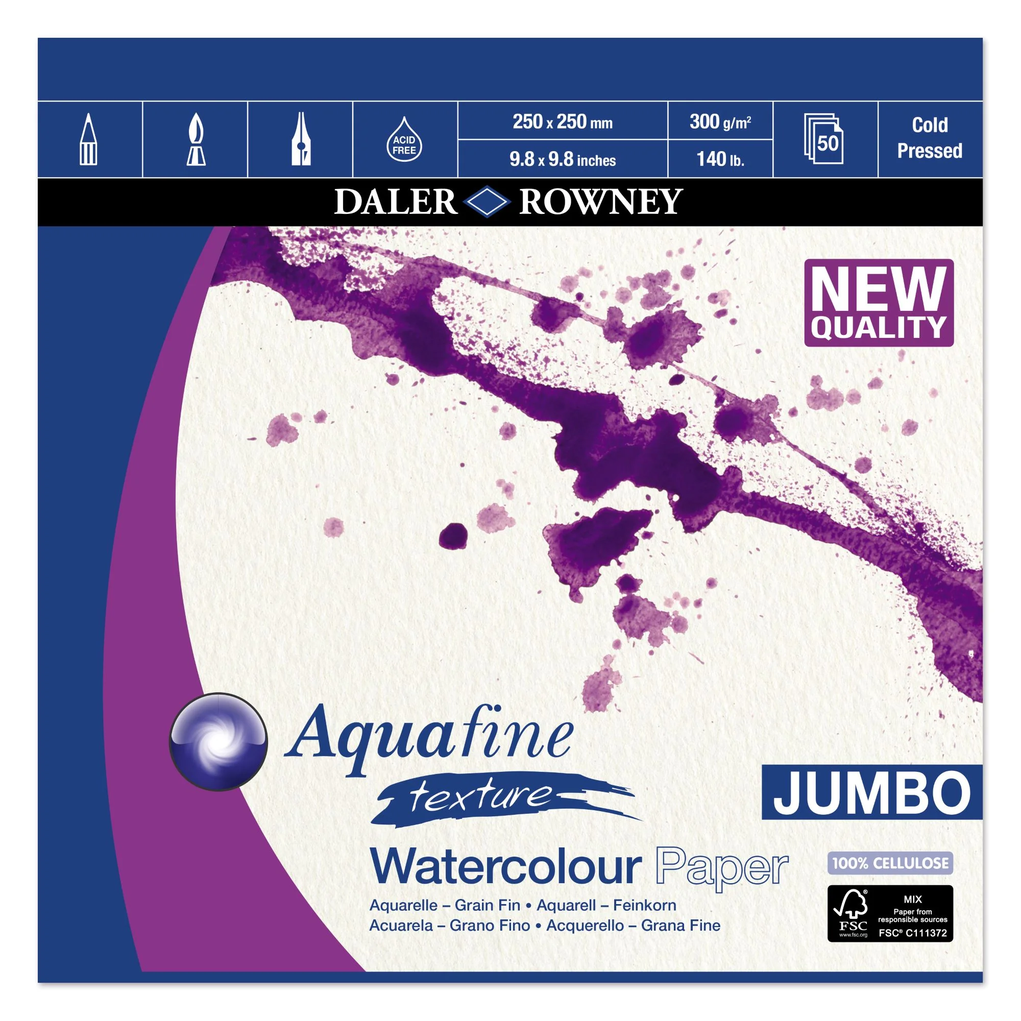 Daler Rowney Aquafine Watercolour Pad Jumbo