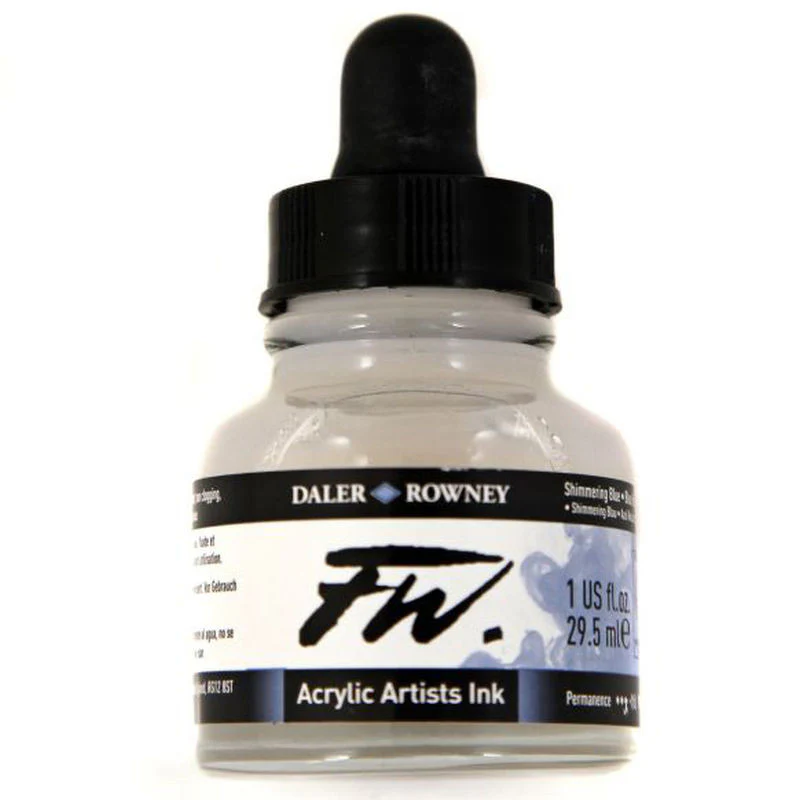 FW Acrylic Artists Ink 29.5ml Shimmering Blue