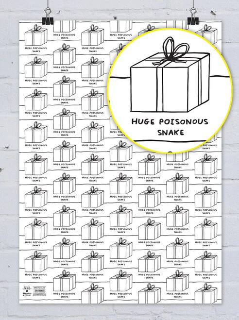 David Shrigley Wrapping Paper – Poisonous Snake