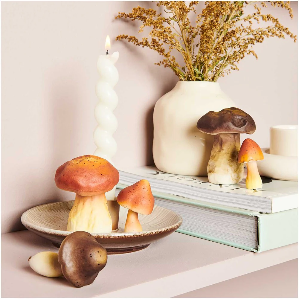 Rico Decorative Mushrooms Brown / Caramel 6pk - Image 2